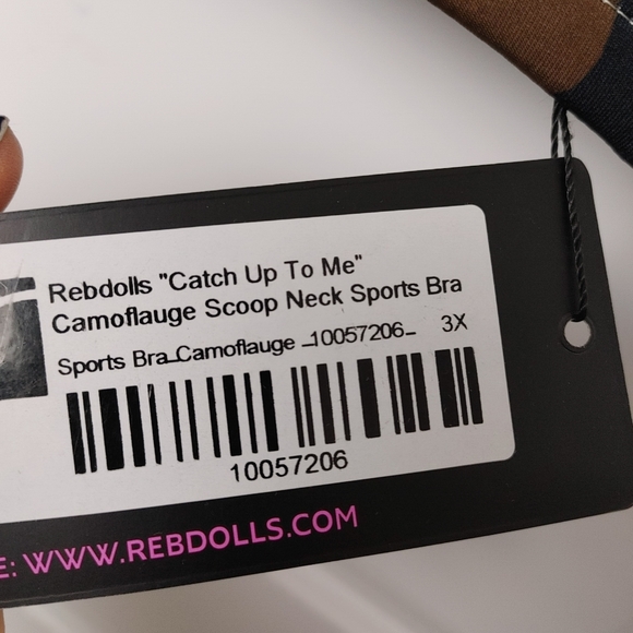 NEW plus size 3x 2x CAMOUFLAGE SPORTS BRA - Picture 8 of 9